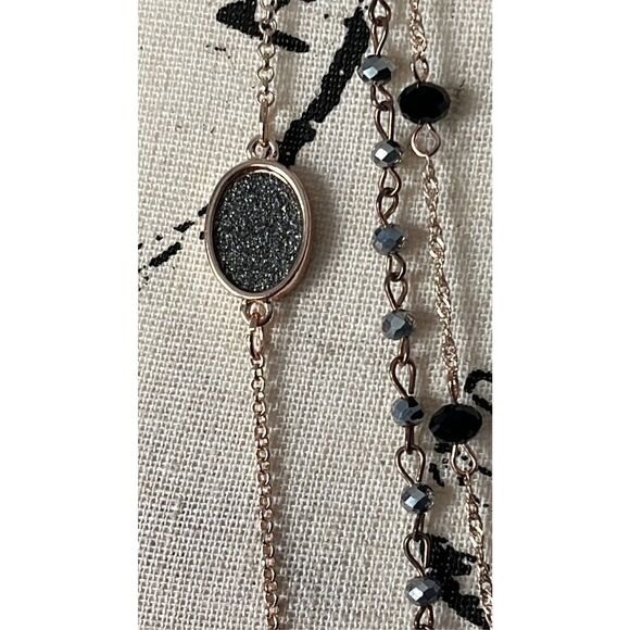 Vintage Charming Charlie Goldtone 3-Strand Necklace 18” - Picture 2 of 5